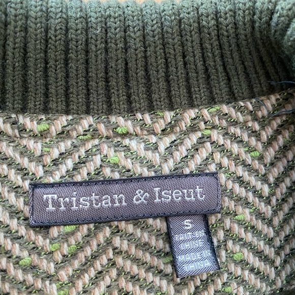 Tristan & Iseult coat, jacket Gray and Green with zipper in size S. Retro look - Picture 4 of 12